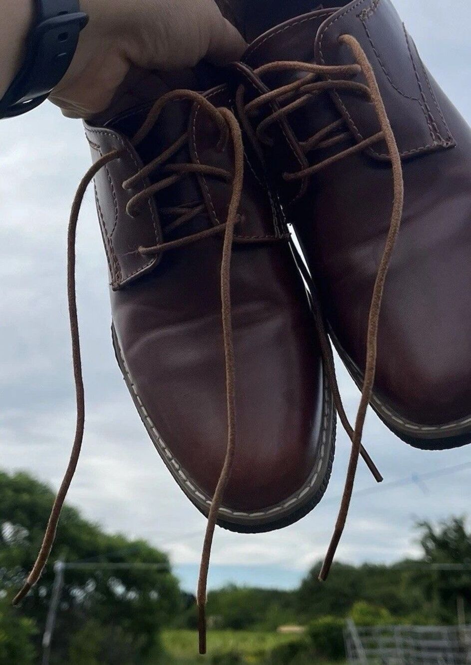 Deer Stags Boys Zander Lace-Up Dress Shoes, Redwood, Brown, Size 3.5 - Picture 12 of 12